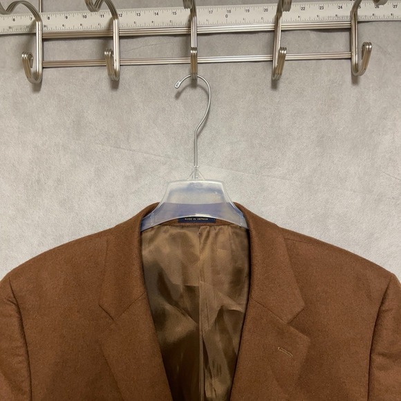 Club Room Blazer Men's 44R Brown Cashmere 2B Winter Flannel Academia Coat Luxury